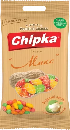 Розничная упаковка арахиса в глазури "Микс", 40 гр