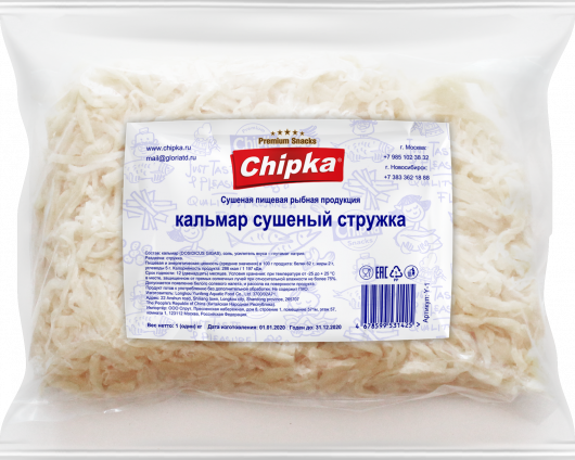 Кальмар сушеный стружка