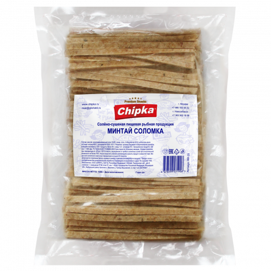 Минтай соломка солено-сушеная