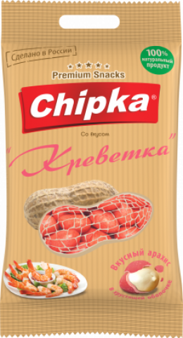 Розничная упаковка арахиса в глазури "Креветка", 40 гр