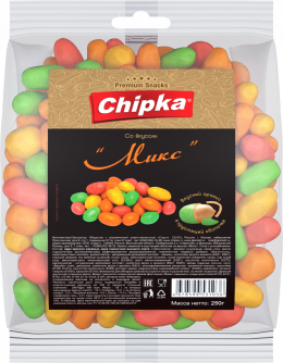 Розничная упаковка арахиса в глазури "Микс", 250 грамм