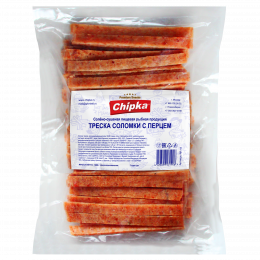 Треска соломка солено-сушеная с перцем